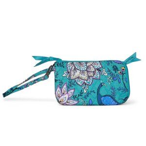 Vera Bradley RFID Slim Wristlet in Peacock Garden Wallet Credit Card Holder NWT